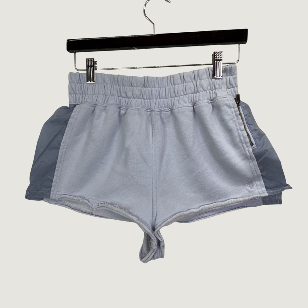 Free People Movement Shorts S Purple Mixed Media Athletic Gym Athleisure